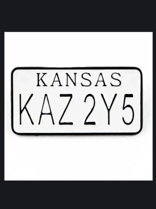 TheEdgeOfNik Jewelry - SUPERNATURAL IMPALA KS LICENSE PLATE ‘KAZ 2Y5’ ENAMEL PIN LAPEL PIN BROOCH NWT
